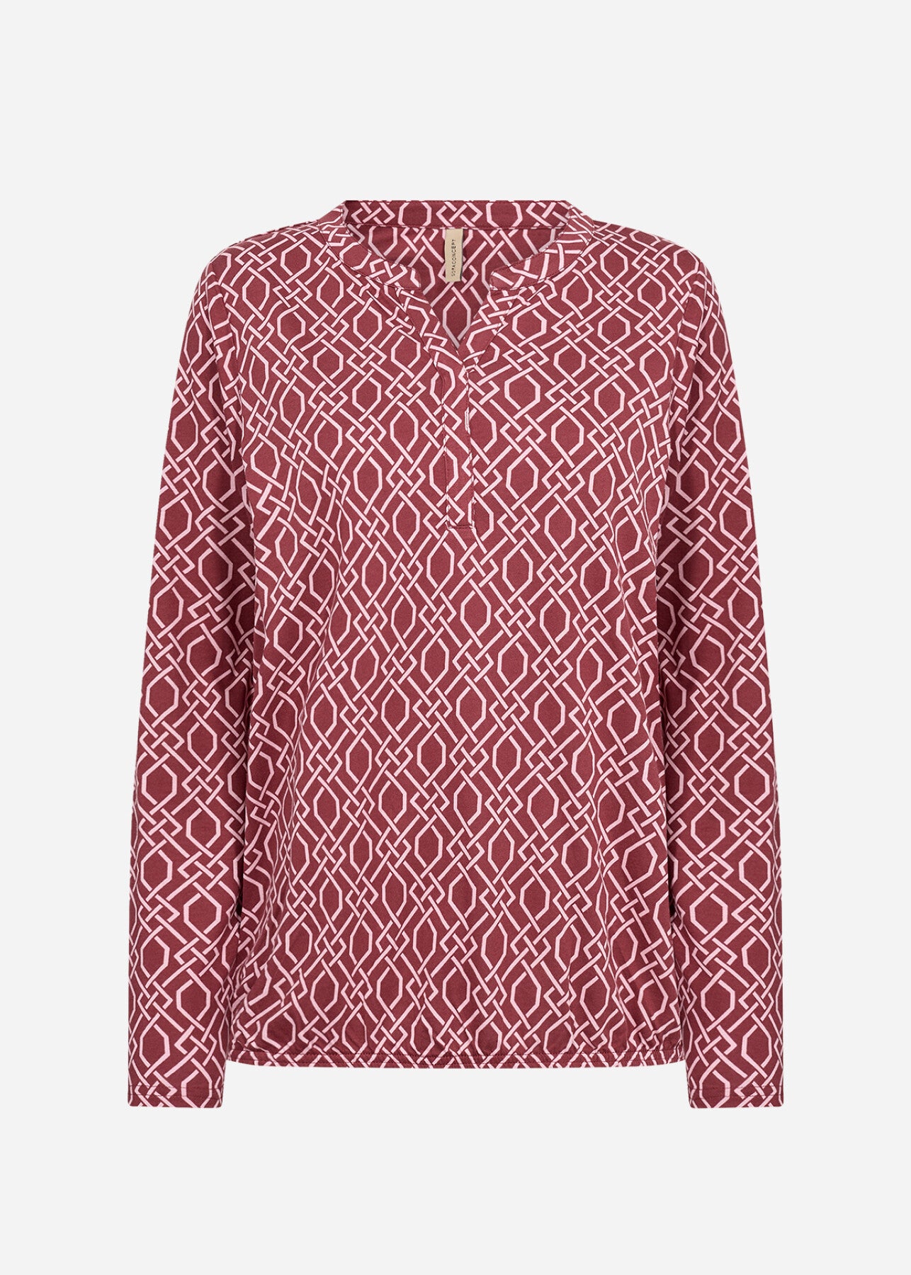 SC-FELICITY AOP 530 Bluse Rubin rød