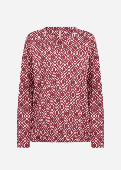 SC-FELICITY AOP 530 Bluse Rubin rød