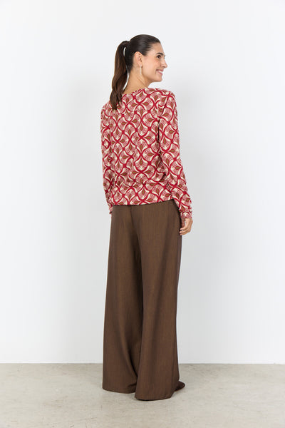 SC-FELICITY AOP 526 Bluse Rød