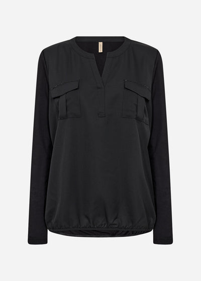 SC-HERMINE 1 Bluse Sort