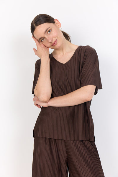 SC-KIRIT 19 Bluse Mørk brun
