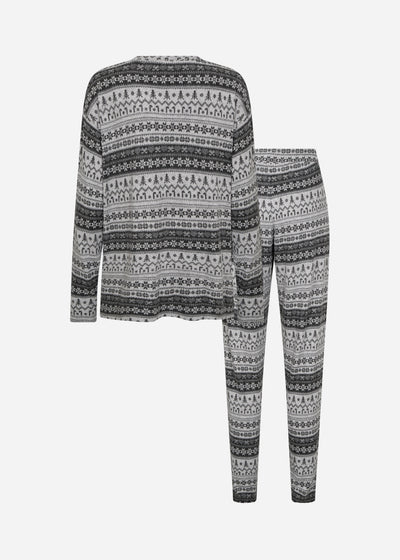 SC-BIARA AOP SET 149 Pyjamas Grå