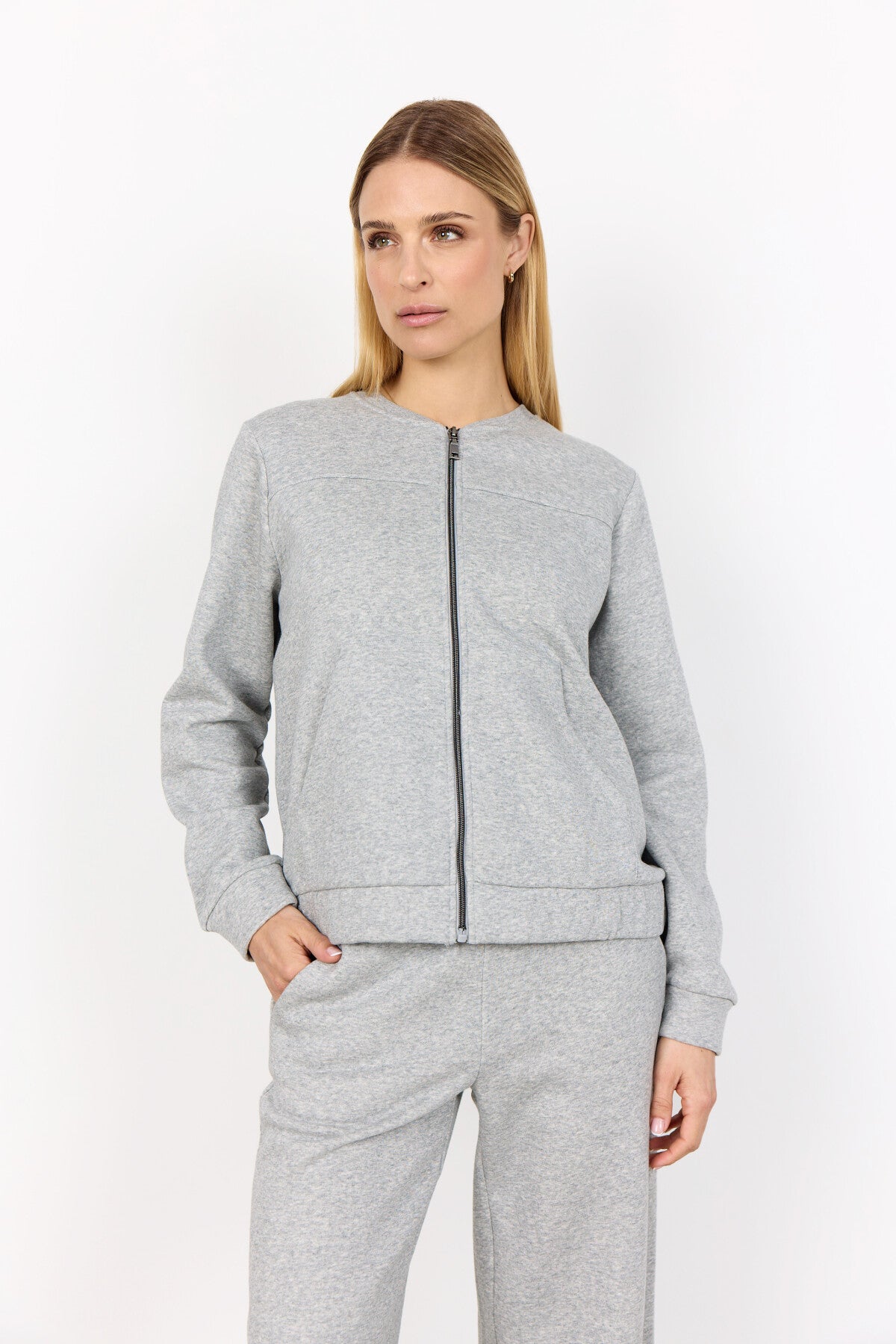 SC-ANGELIN 3 Cardigan Lys grå