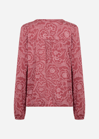 SC-MARICA AOP 347 Bluse Mørk rød