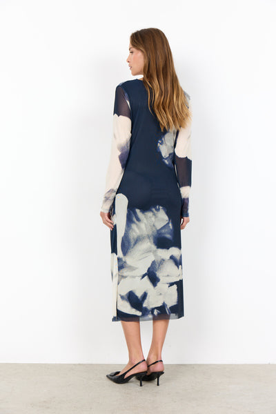 SC-ALDA AOP 59 Kjole Mørk blå