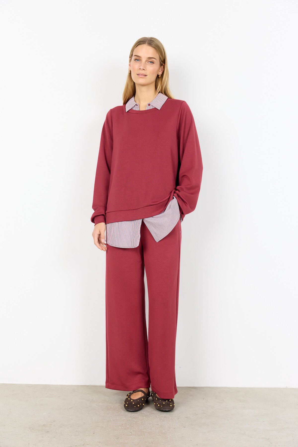 SC-BANU 264 Bluse Rubin rød