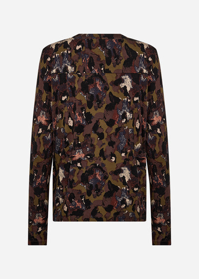 SC-MARICA AOP 341 Bluse Mørkegrøn