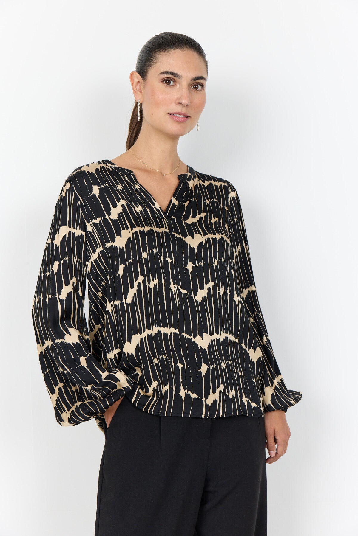 SC-ARLETTE 1 Bluse Sort
