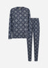 SC-BIARA AOP SET 150 Pyjamas Mørk blå