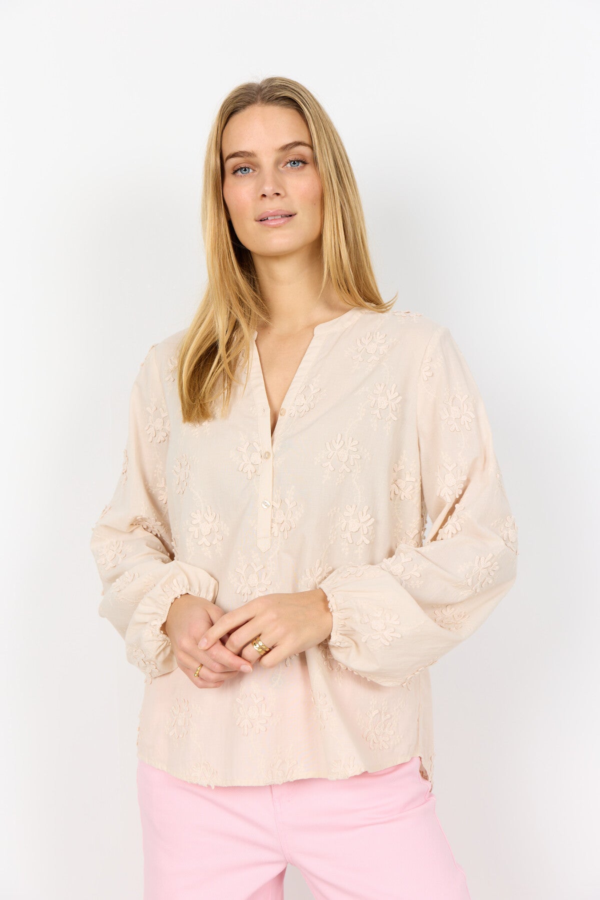 SC-BARBRA 1 Bluse Creme