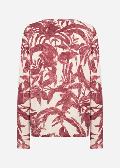 SC-BIARA AOP 152 Bluse Rubin rød