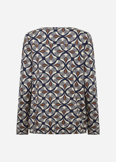 SC-FELICITY AOP 526 Bluse Mørk blå