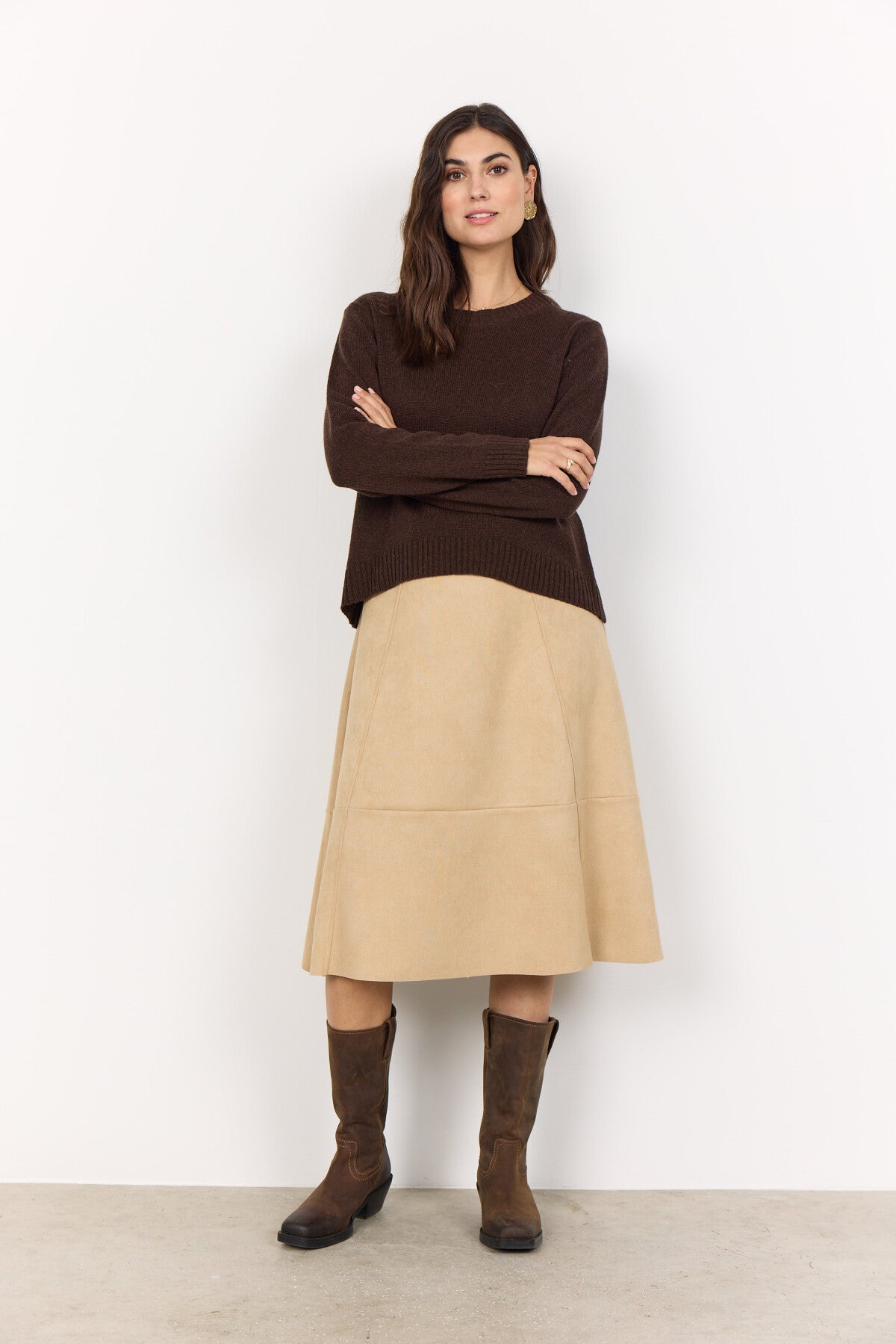 SC-VONNIE 1 Pullover Mørk brun