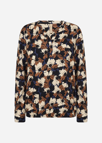 SC-FELICITY AOP 529 Bluse Sort