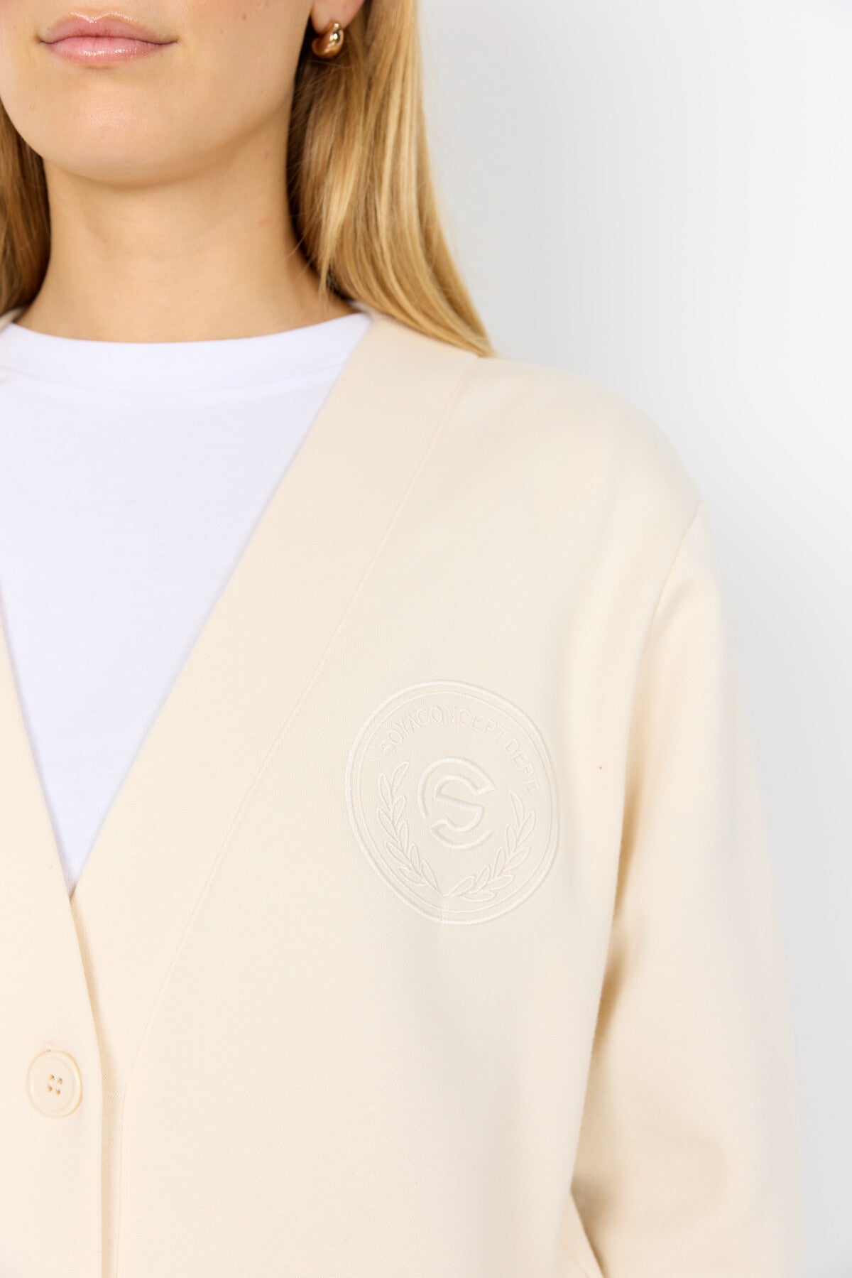 SC-ANGELIN 9 Cardigan Creme