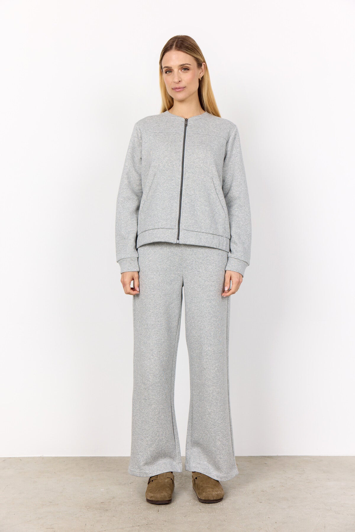 SC-ANGELIN 3 Cardigan Lys grå