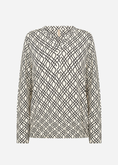 SC-FELICITY AOP 530 Bluse Creme