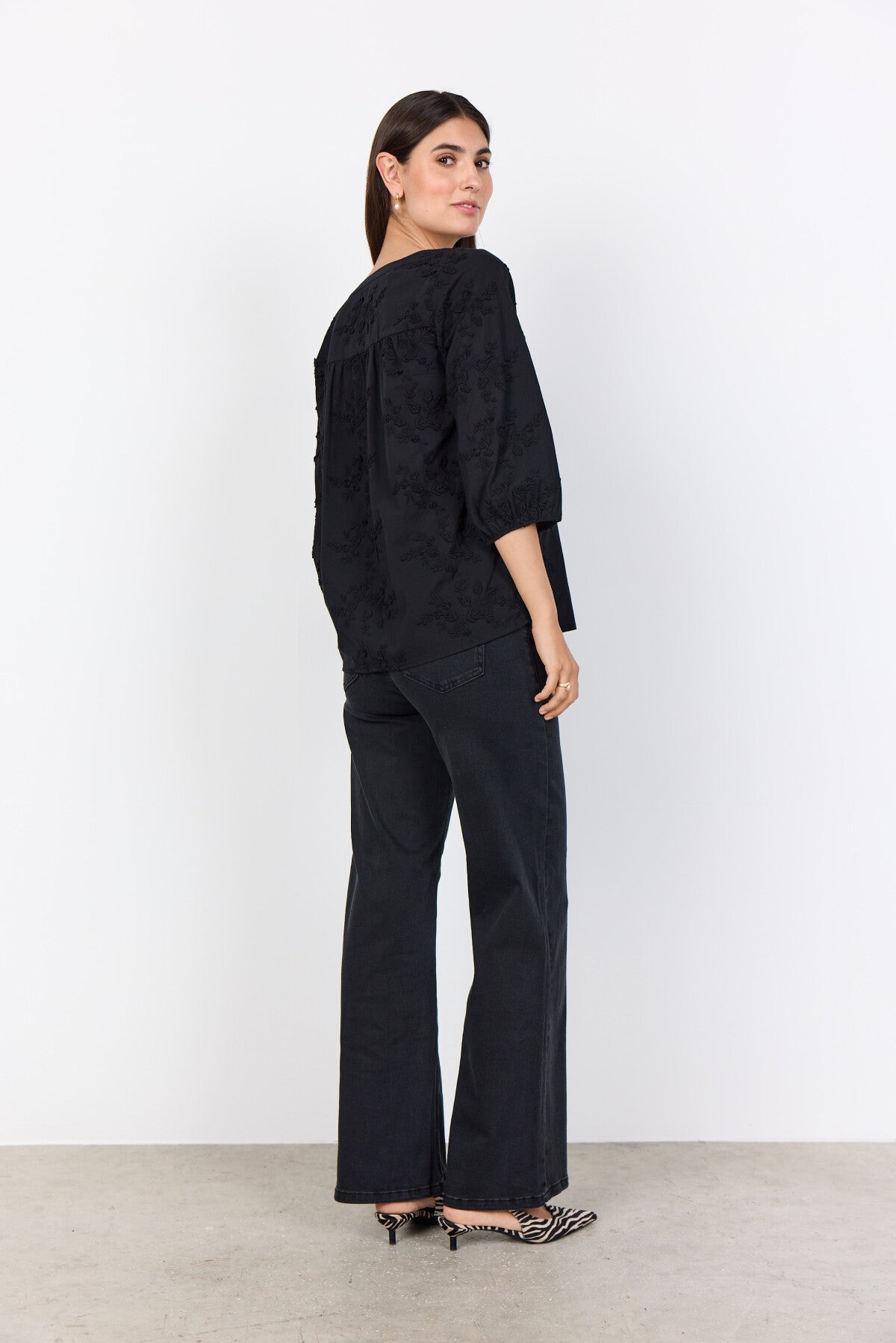 SC-SILVA 1 Bluse Sort