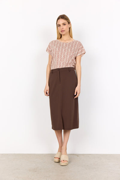 SC-FELICITY AOP 513 T-shirt Rust rød