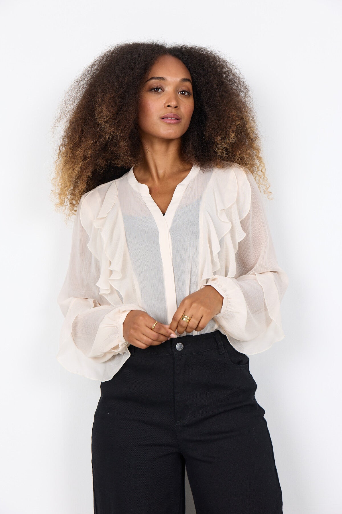 SC-NAIA 7 Skjorte Creme