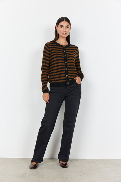 SC-ORLEAN STRIPE 13 Cardigan Sort