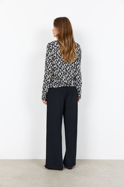 SC-FELICITY AOP 527 Bluse Sort