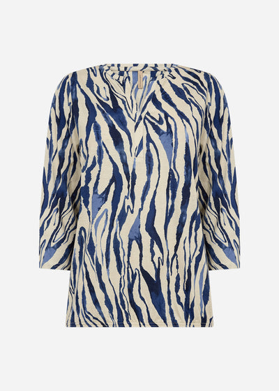 SC-FELICITY AOP 521 Bluse Mørk blå