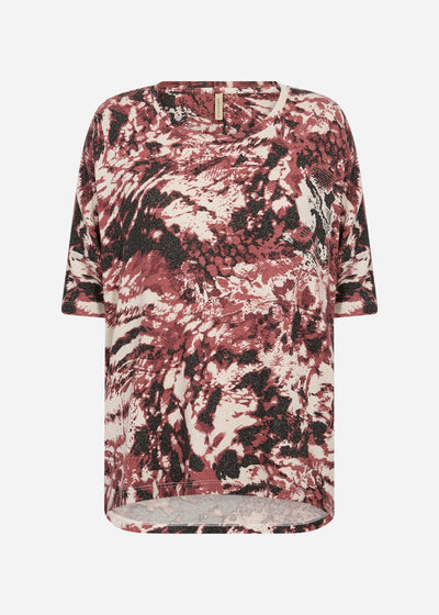 SC-BIARA AOP 140 T-shirt Rust rød