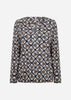 SC-FELICITY AOP 526 Bluse Mørk blå