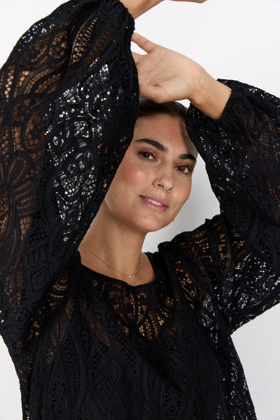SC-VAHIDA 2 Bluse Sort