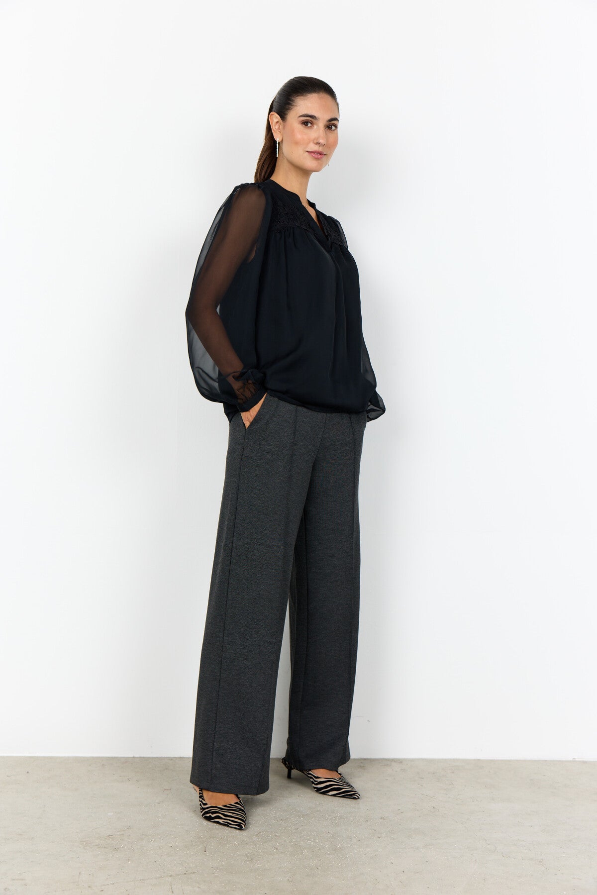 SC-ANNE 1 Bluse Sort