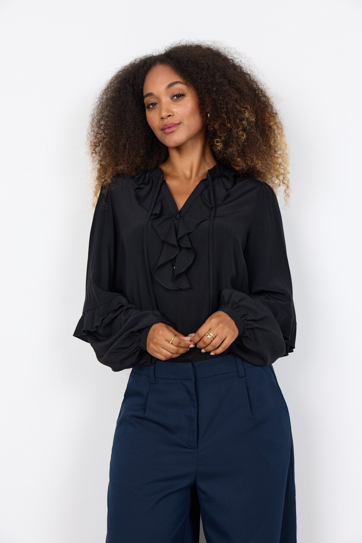 SC-BARBEL 1 Bluse Sort