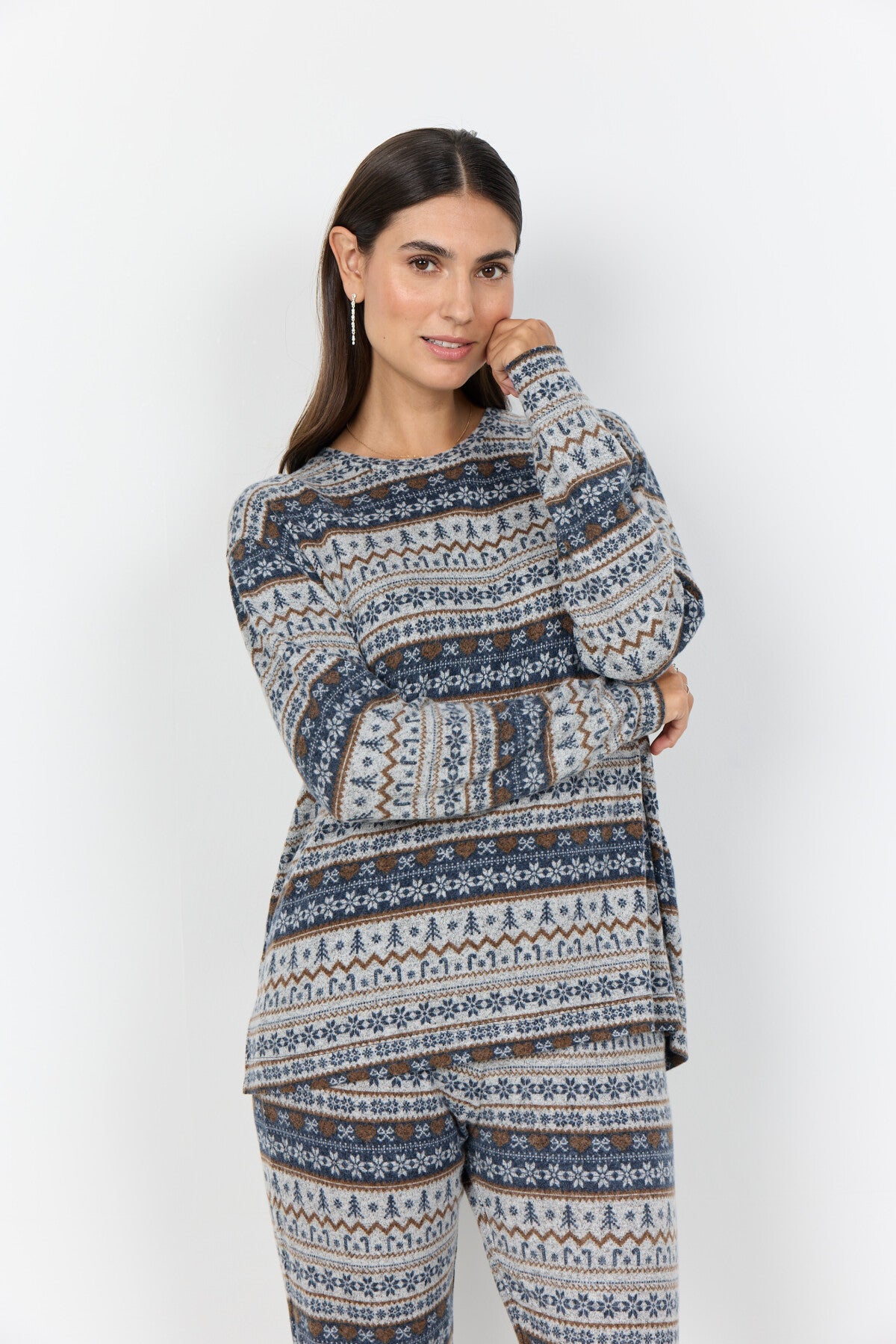 SC-BIARA AOP SET 149 Pyjamas Mørk blå
