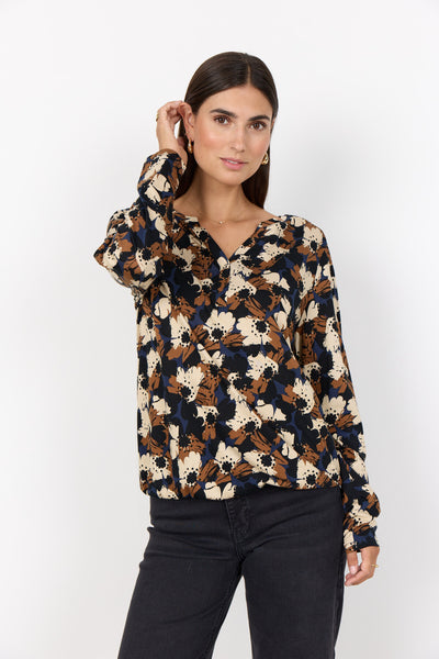 SC-FELICITY AOP 529 Bluse Sort