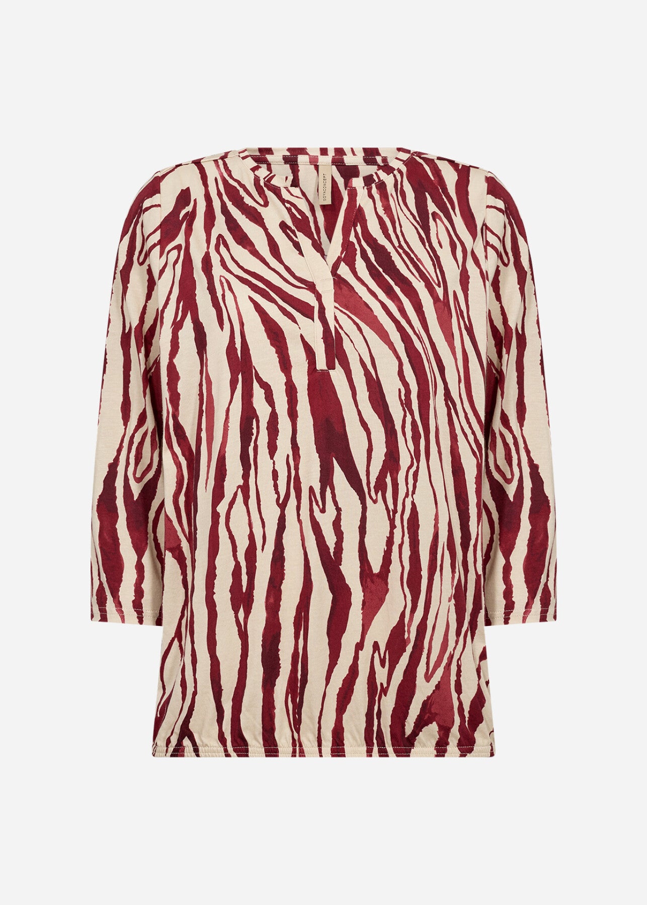 SC-FELICITY AOP 521 Bluse Mørk rød