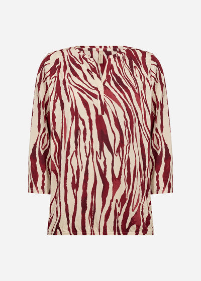 SC-FELICITY AOP 521 Bluse Mørk rød