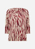 SC-FELICITY AOP 521 Bluse Mørk rød