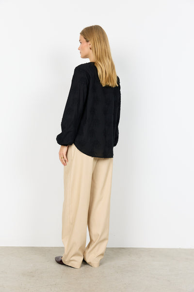 SC-BARBRA 1 Bluse Sort