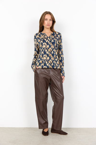 SC-FELICITY AOP 525 Bluse Mørk blå