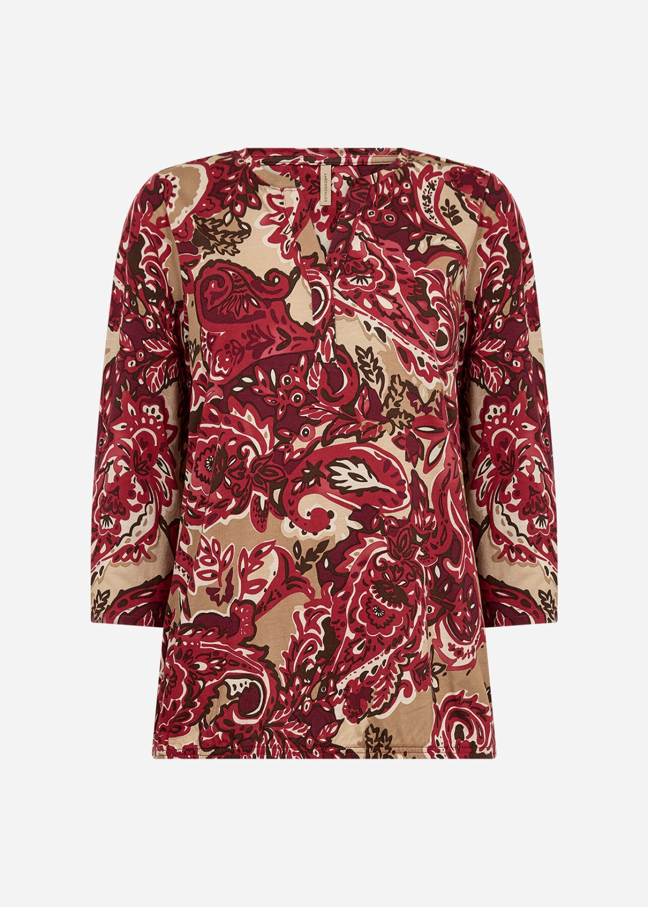 SC-FELICITY AOP 517 Bluse Mørk rød