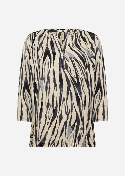 SC-FELICITY AOP 521 Bluse Sort