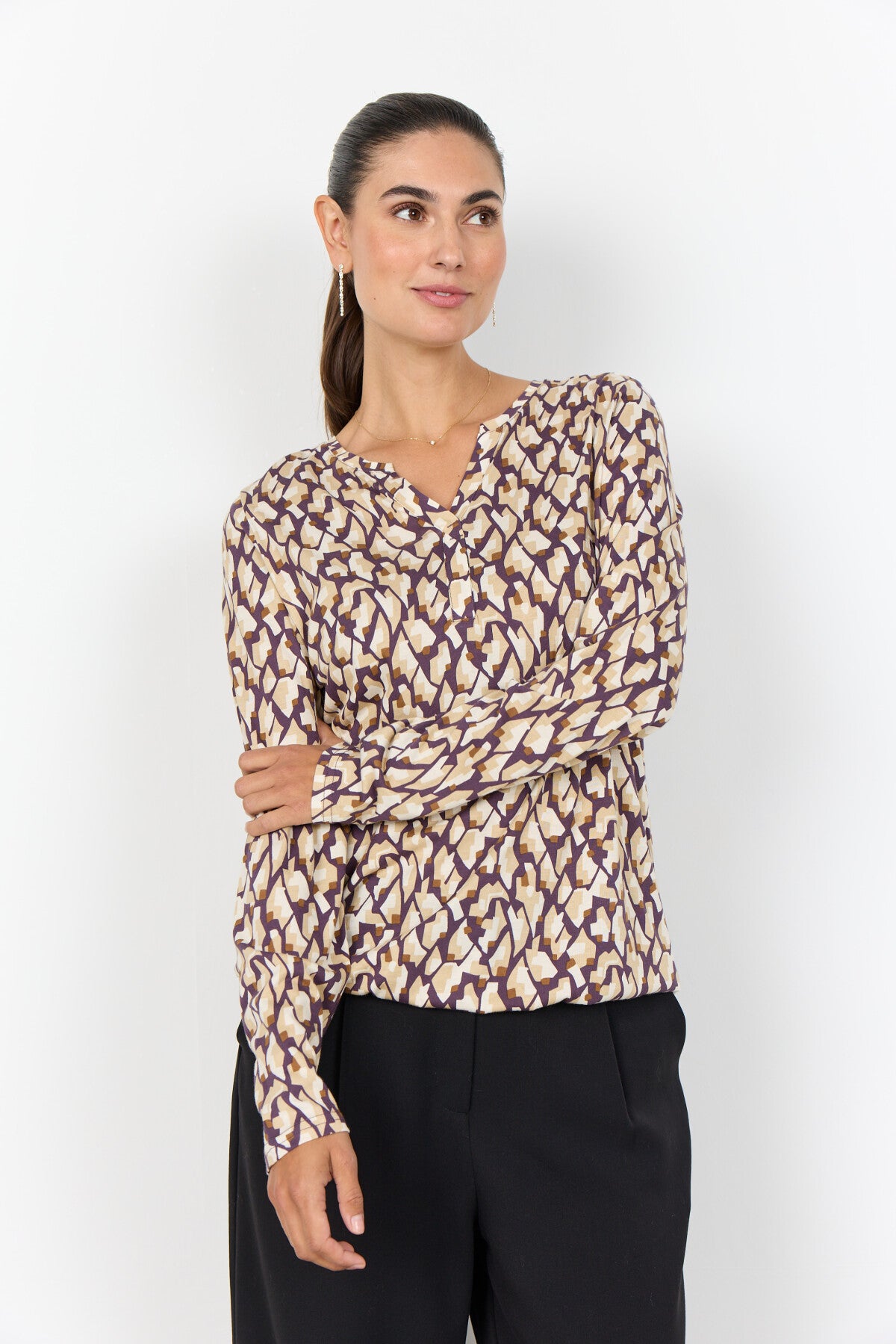 SC-FELICITY AOP 527 Bluse Lilla