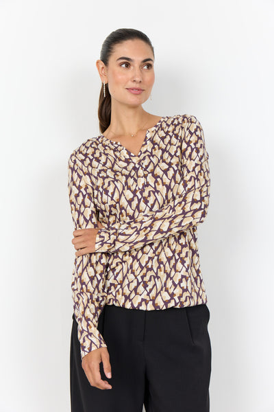 SC-FELICITY AOP 527 Bluse Lilla