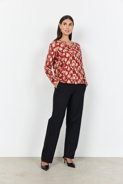 SC-FELICITY AOP 525 Bluse Rød