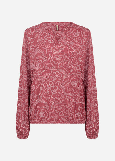 SC-MARICA AOP 347 Bluse Mørk rød