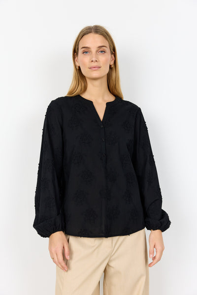 SC-BARBRA 1 Bluse Sort