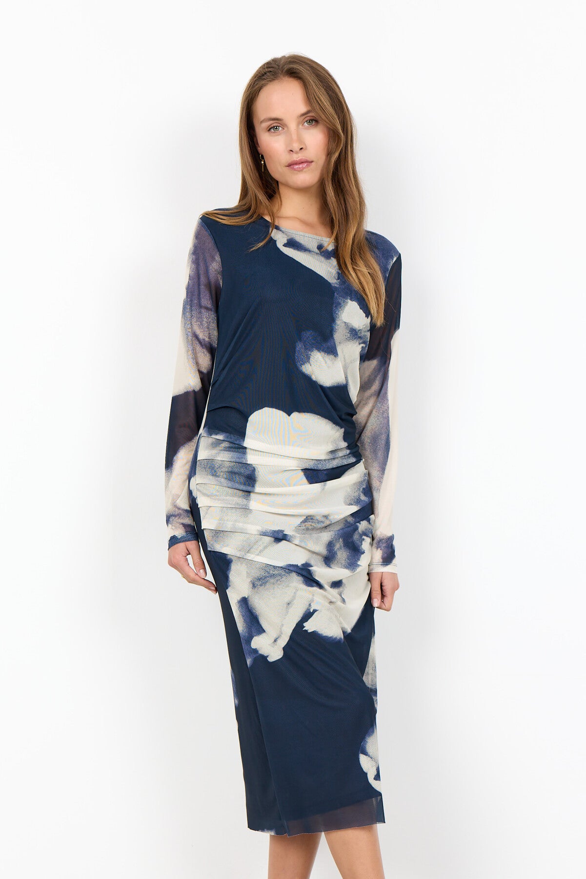 SC-ALDA AOP 59 Kjole Mørk blå