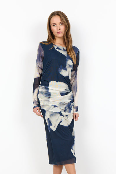 SC-ALDA AOP 59 Kjole Mørk blå