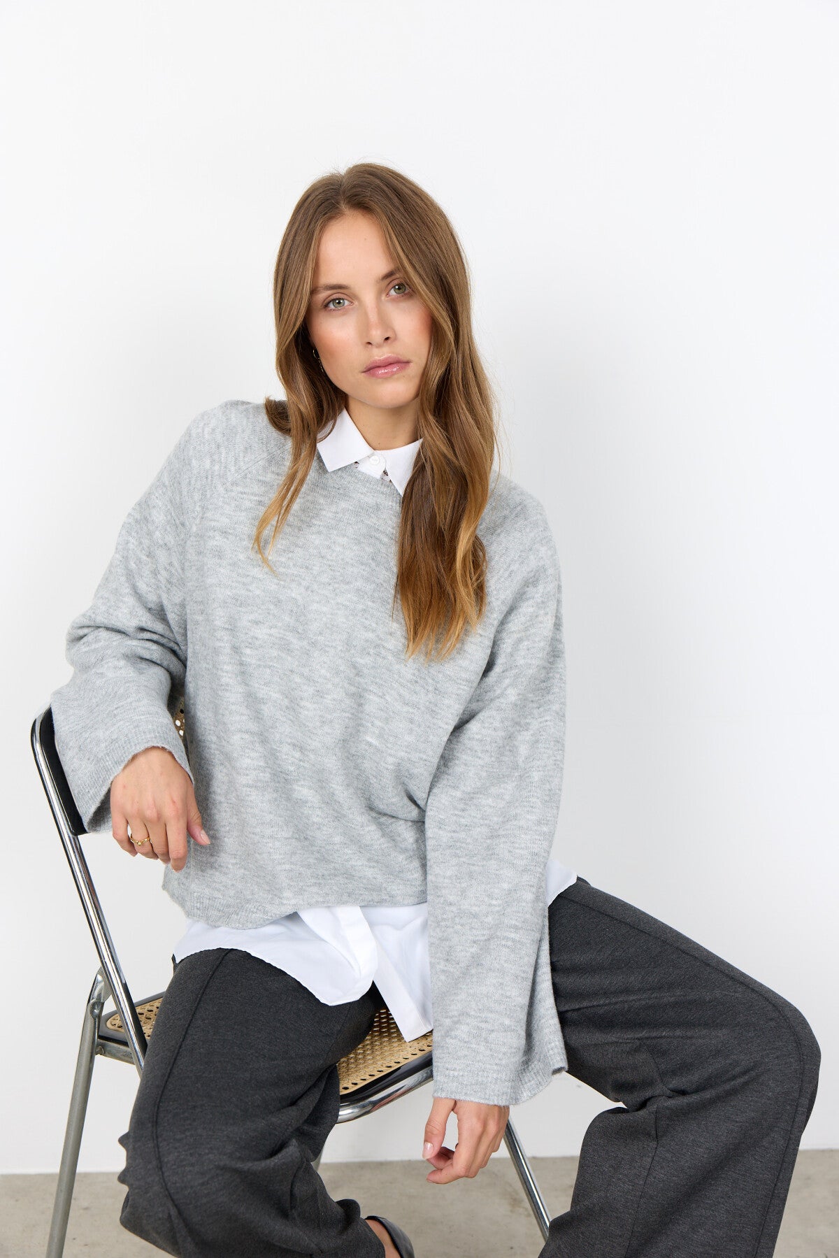 SC-ORLEAN 4 Pullover Lys grå