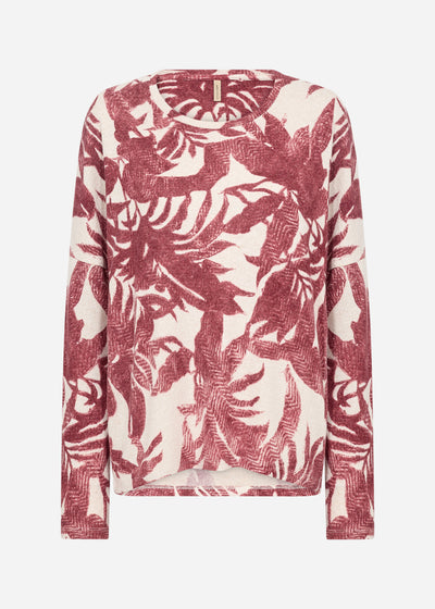 SC-BIARA AOP 152 Bluse Rubin rød